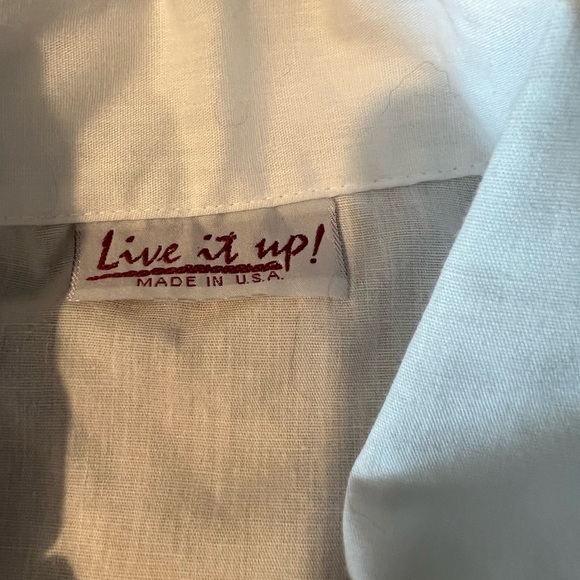 Live it up crop top with fringe and lace woman’s size sm/med - Picture 6 of 6